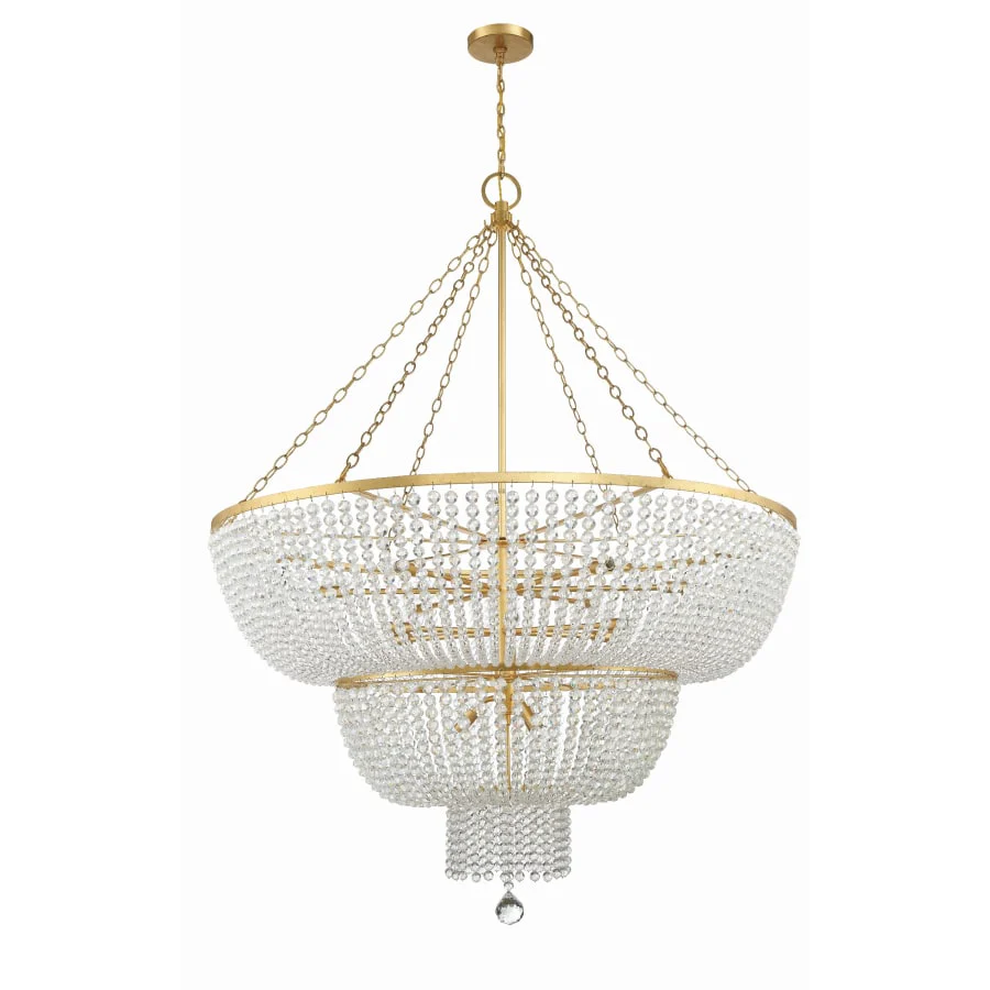 Crystorama Lighting Group Rylee 15 Light 49" Wide Beaded Waterfall Chandelier - Image 2