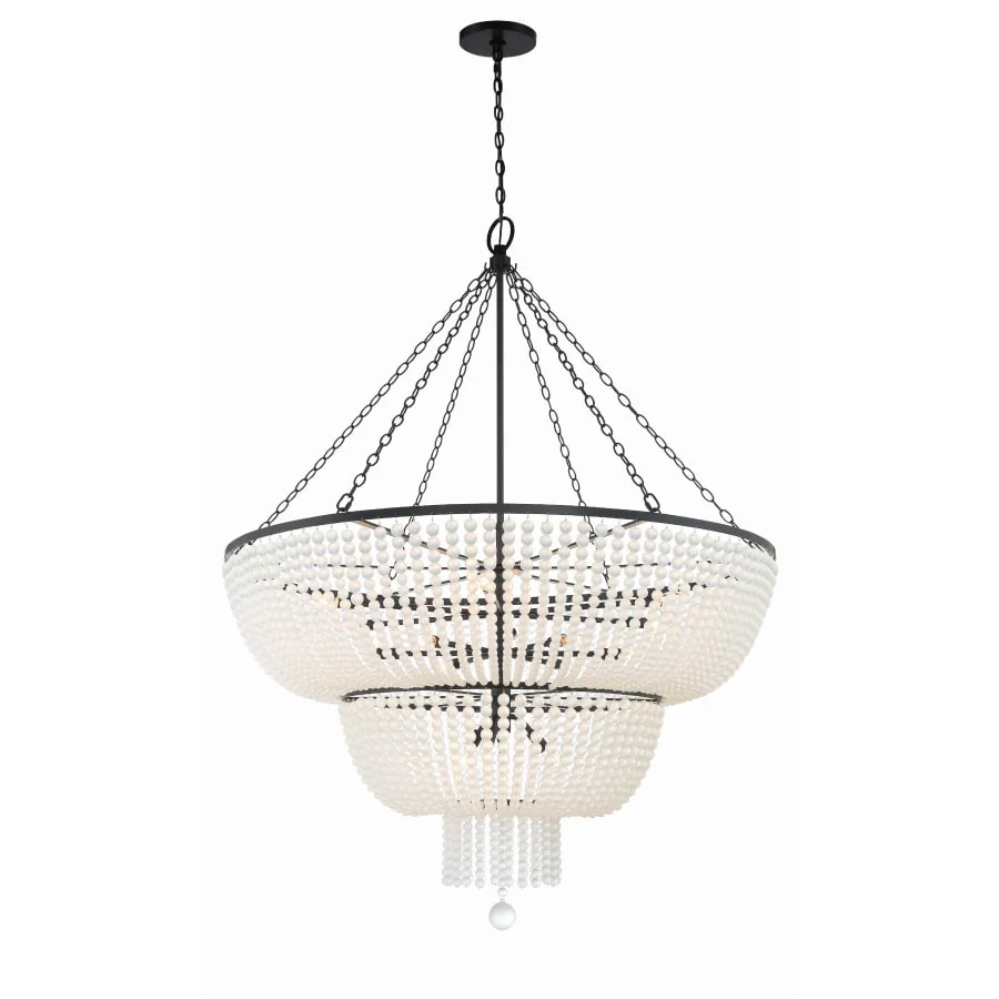 Crystorama Lighting Group Rylee 15 Light 49" Wide Beaded Waterfall Chandelier - Image 3