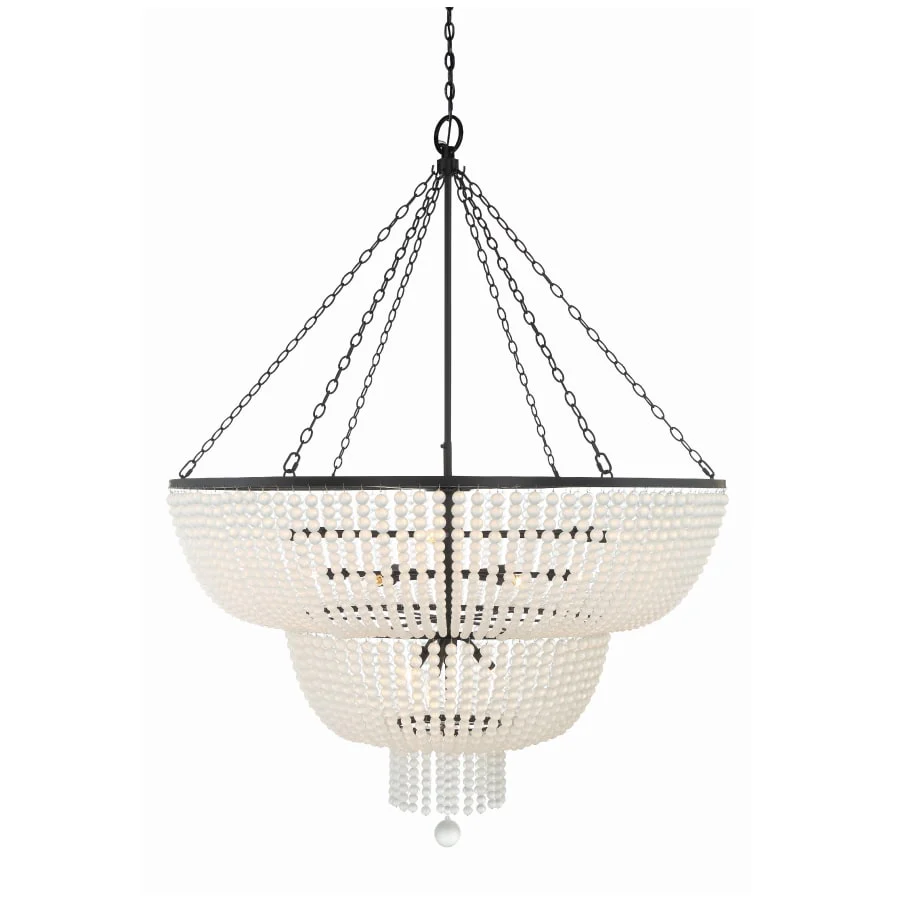Crystorama Lighting Group Rylee 15 Light 49" Wide Beaded Waterfall Chandelier - Image 1