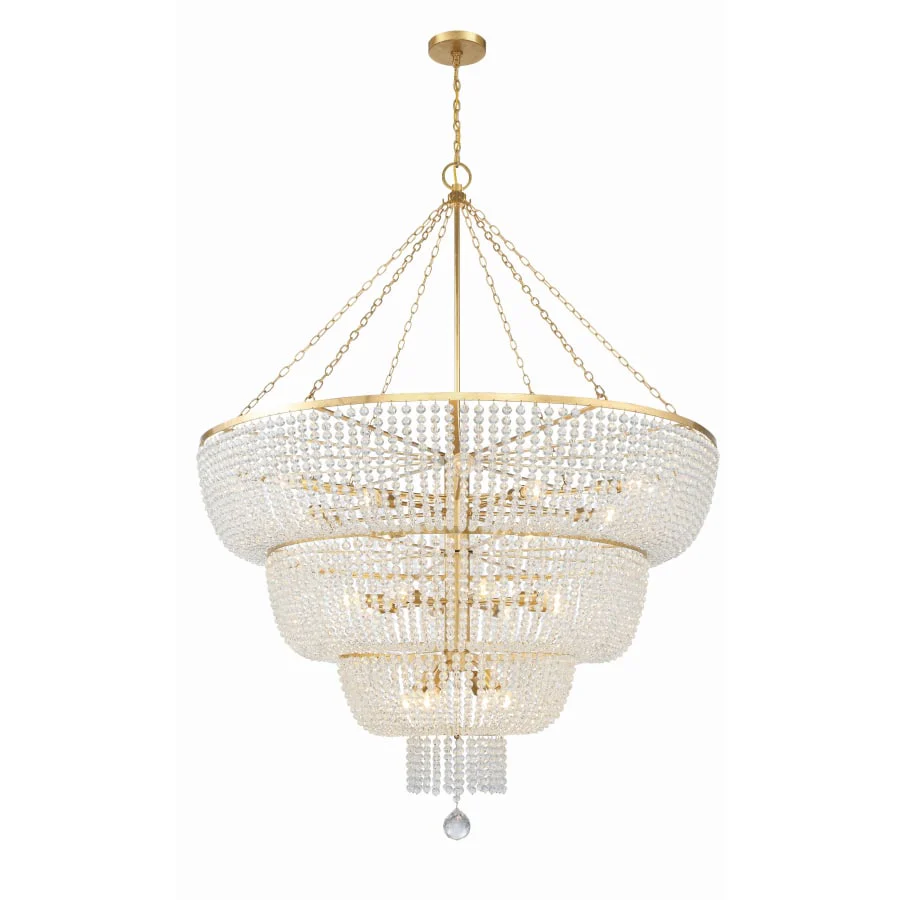 Crystorama Lighting Group Rylee 32 Light 60" Wide Beaded Waterfall Chandelier - Image 2