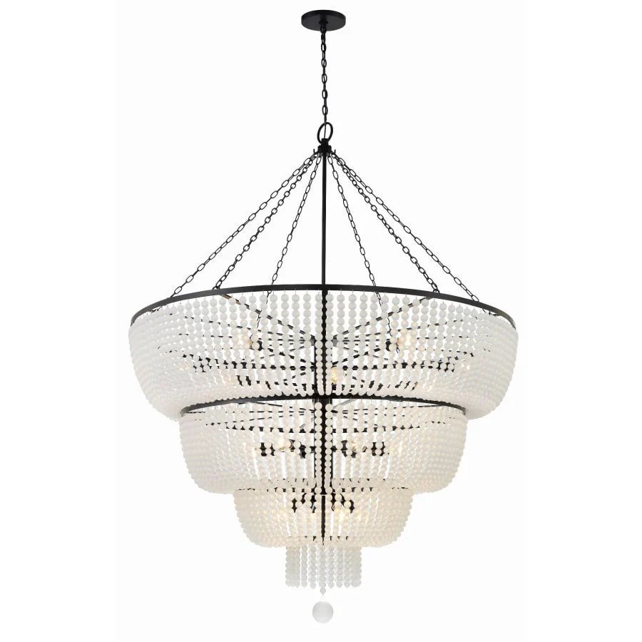 Crystorama Lighting Group Rylee 32 Light 60" Wide Beaded Waterfall Chandelier - Image 3