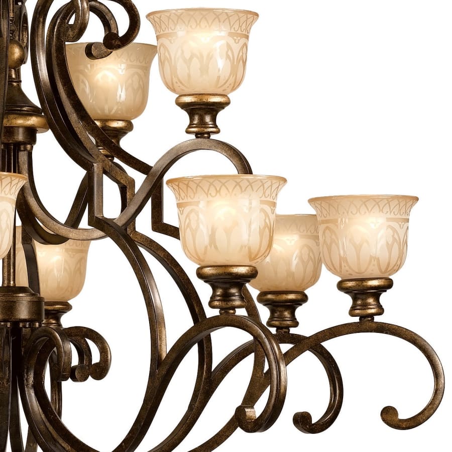Crystorama Lighting Group Norwalk 12 Light 48" Wide Chandelier Includes Patterned Glass Shades - Image 2