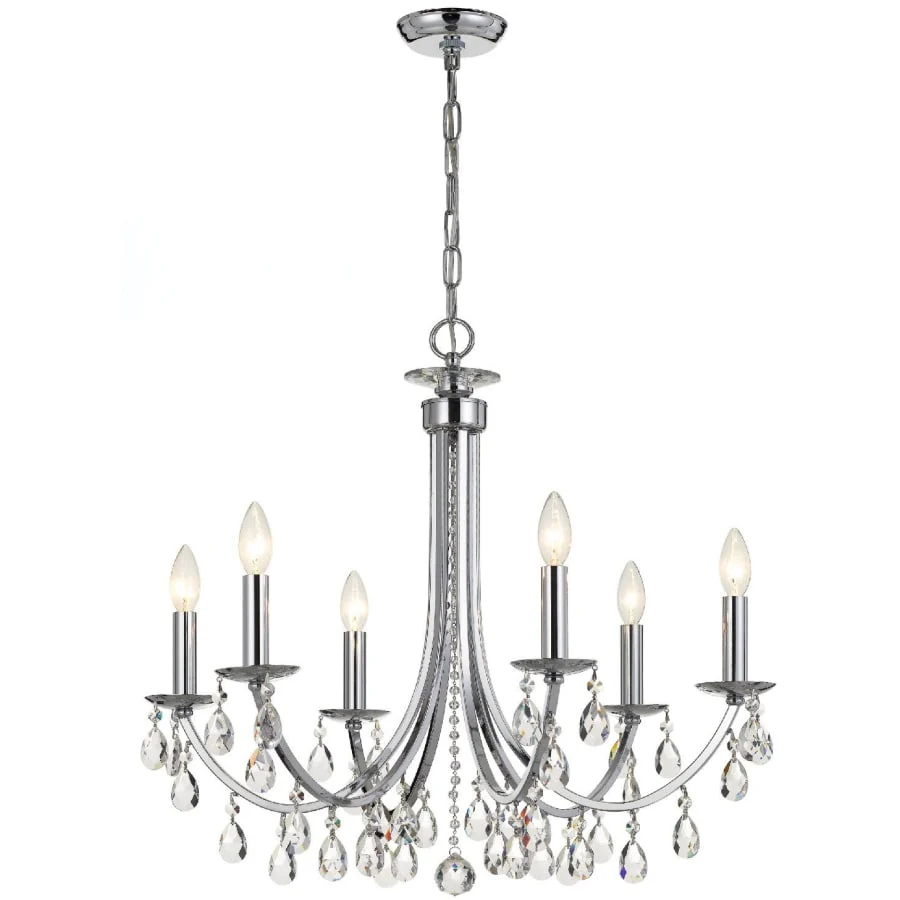 Crystorama Lighting Group Bridgehampton 6 Light 26" Wide Crystal Chandelier with Swarovski Strass Crystal Accents - Image 2