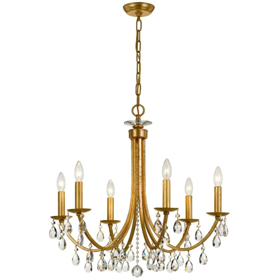 Crystorama Lighting Group Bridgehampton 6 Light 26" Wide Crystal Chandelier with Swarovski Strass Crystal Accents - Image 3