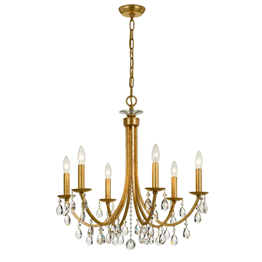Crystorama Lighting Group Bridgehampton 6 Light 26" Wide Crystal Chandelier with Swarovski Strass Crystal Accents - Image 1