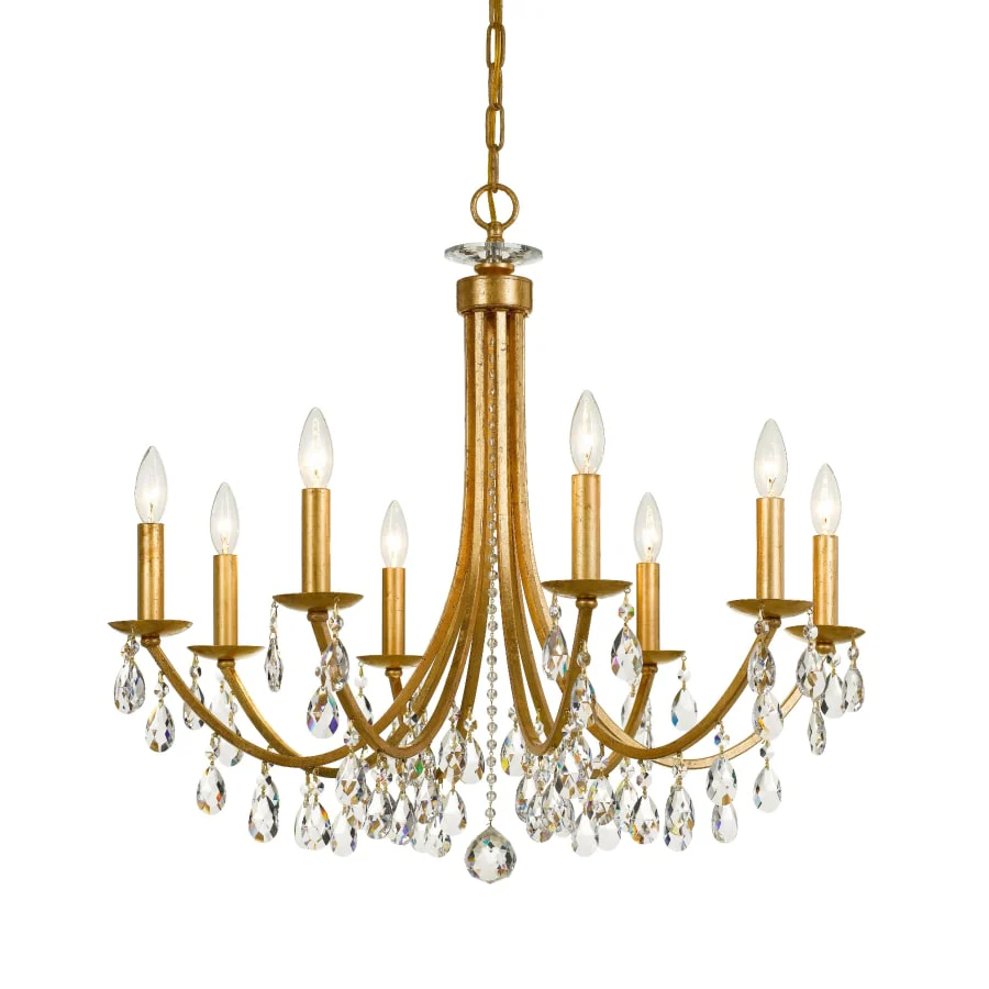 Crystorama Lighting Group Bridgehampton 8 Light 28" Wide Crystal Chandelier with Swarovski Strass Crystal Accents - Image 1