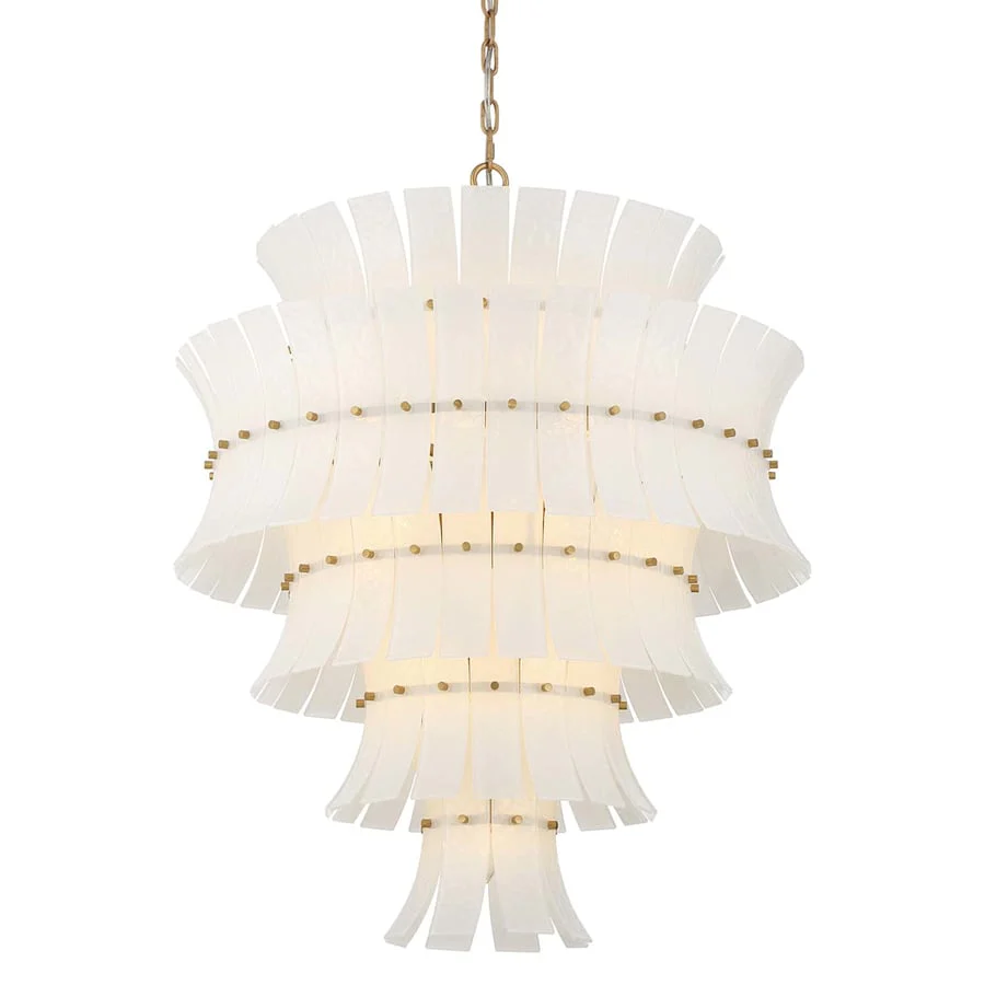 Crystorama Lighting Group Abigail 21 Light 30" Wide Chandelier with Curved White Glass - Image 1