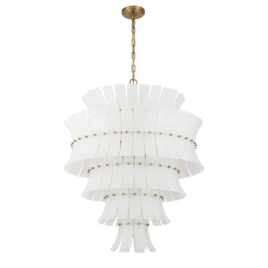 Crystorama Lighting Group Abigail 21 Light 30" Wide Chandelier with Curved White Glass - Image 2