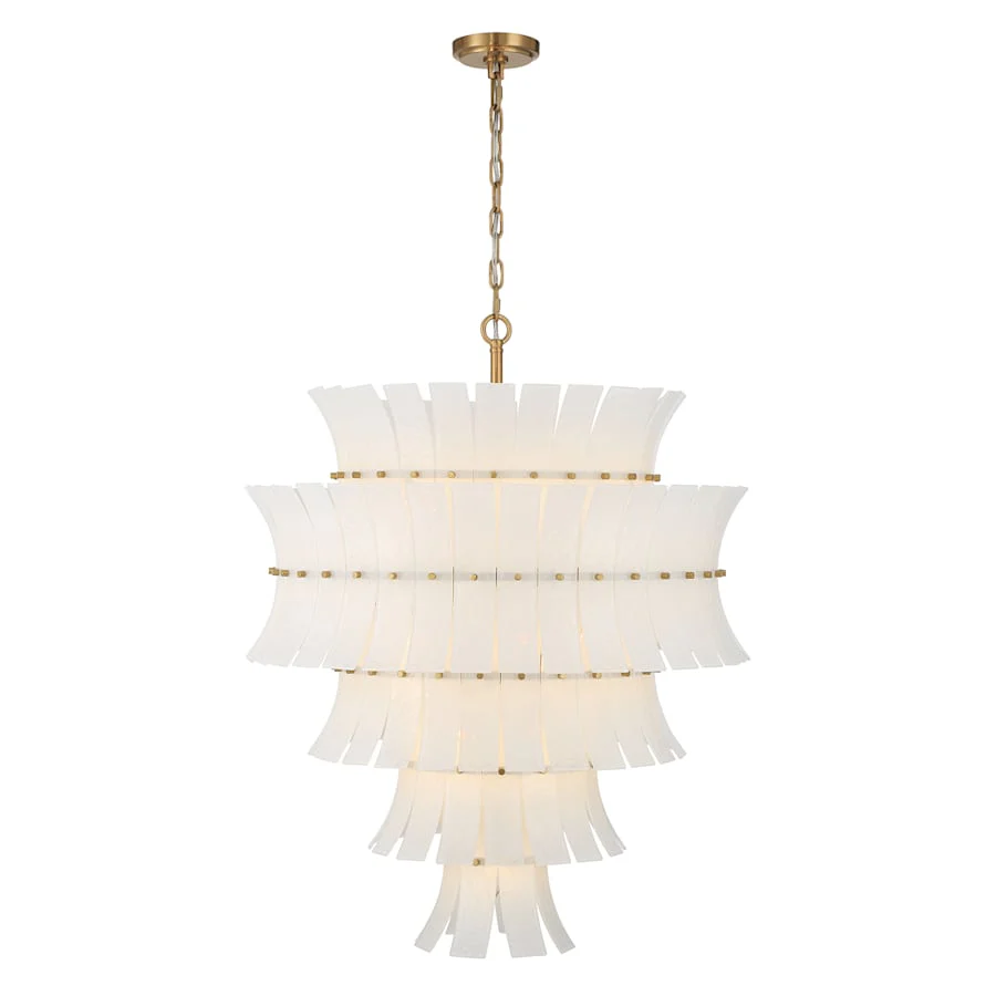 Crystorama Lighting Group Abigail 21 Light 30" Wide Chandelier with Curved White Glass - Image 3