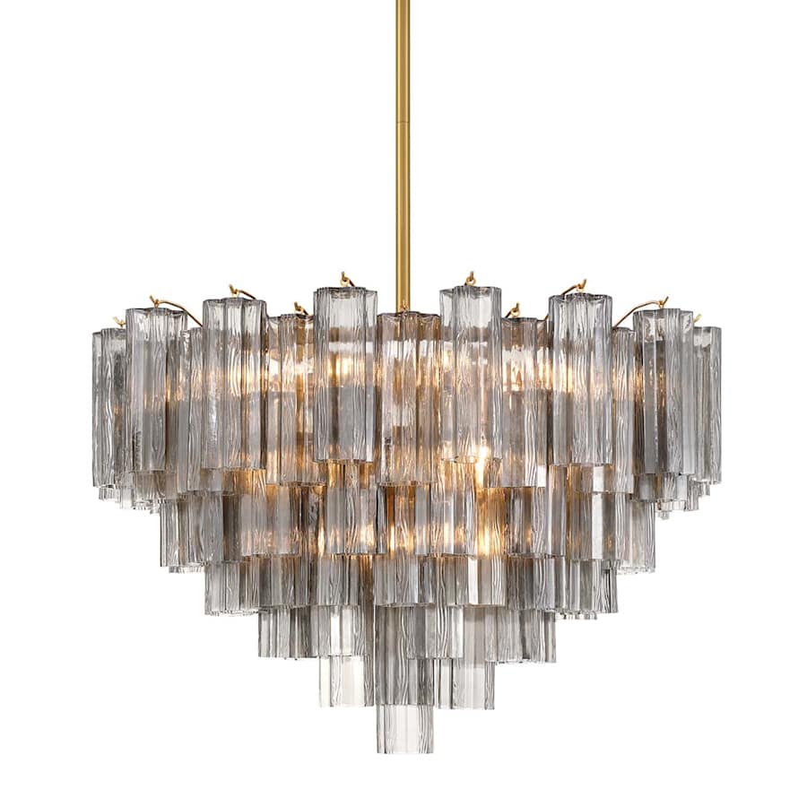 Crystorama Lighting Group Addis 16 Light 32" Wide Chandelier with Smoke Tronchi Glass - Image 1