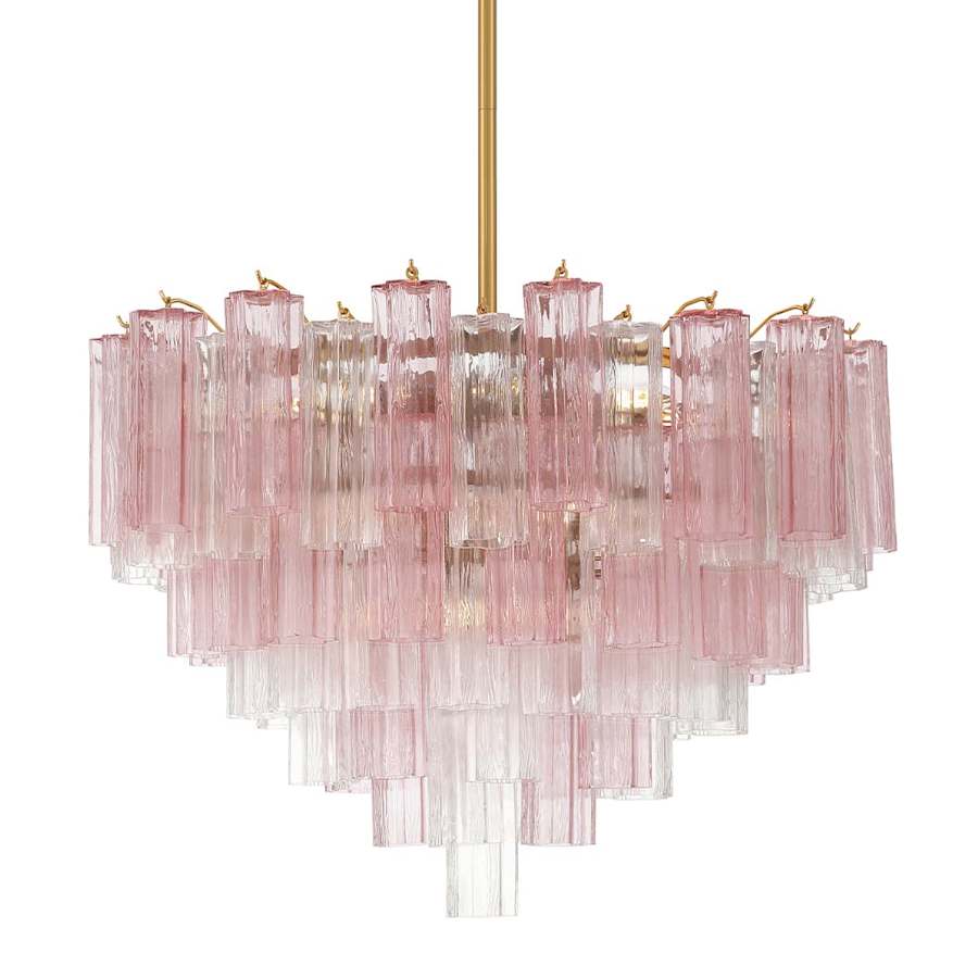 Crystorama Lighting Group Addis 16 Light 32" Wide Chandelier with Spring Tronchi Glass - Image 1