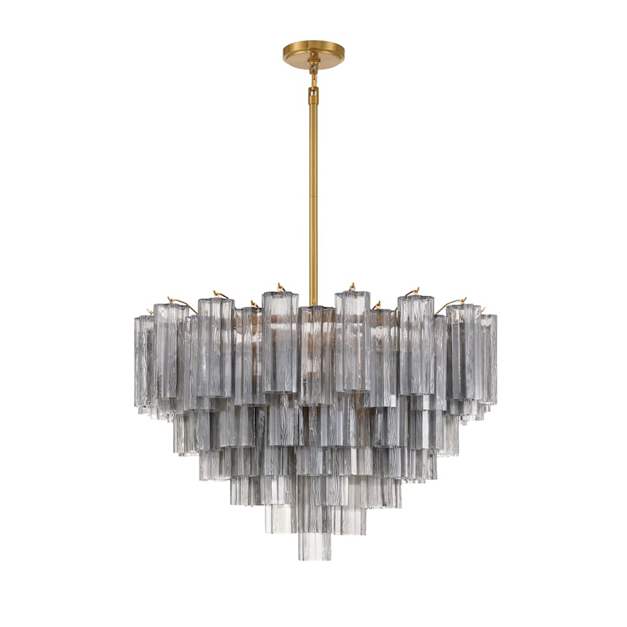 Crystorama Lighting Group Addis 16 Light 32" Wide Chandelier with Smoke Tronchi Glass - Image 2