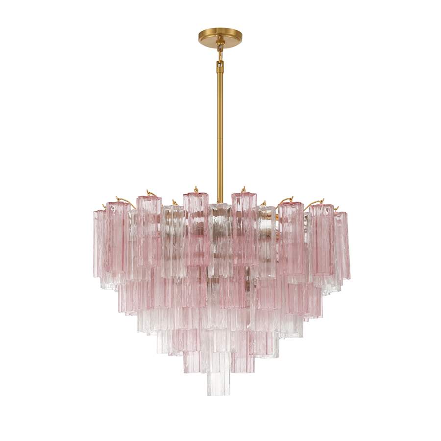 Crystorama Lighting Group Addis 16 Light 32" Wide Chandelier with Spring Tronchi Glass - Image 2