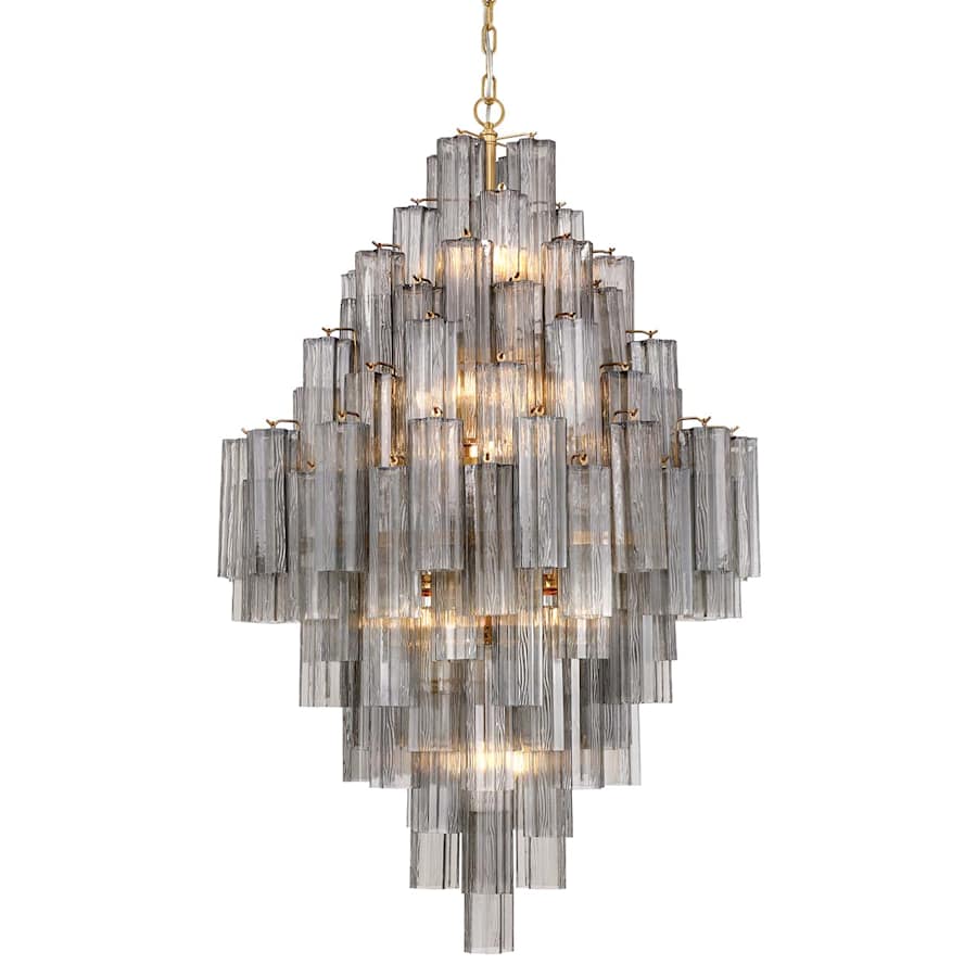 Crystorama Lighting Group Addis 20 Light 32" Wide Chandelier with Smoke Tronchi Glass - Image 1