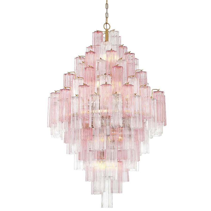 Crystorama Lighting Group Addis 20 Light 32" Wide Chandelier with Spring Tronchi Glass - Image 1