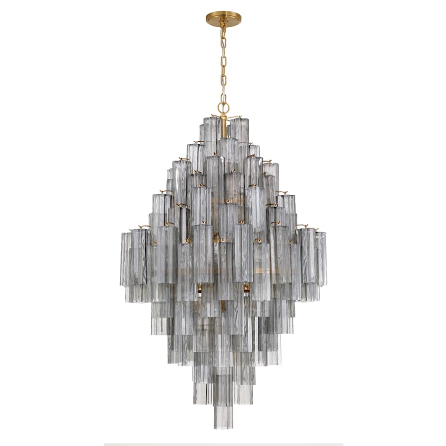 Crystorama Lighting Group Addis 20 Light 32" Wide Chandelier with Smoke Tronchi Glass - Image 2