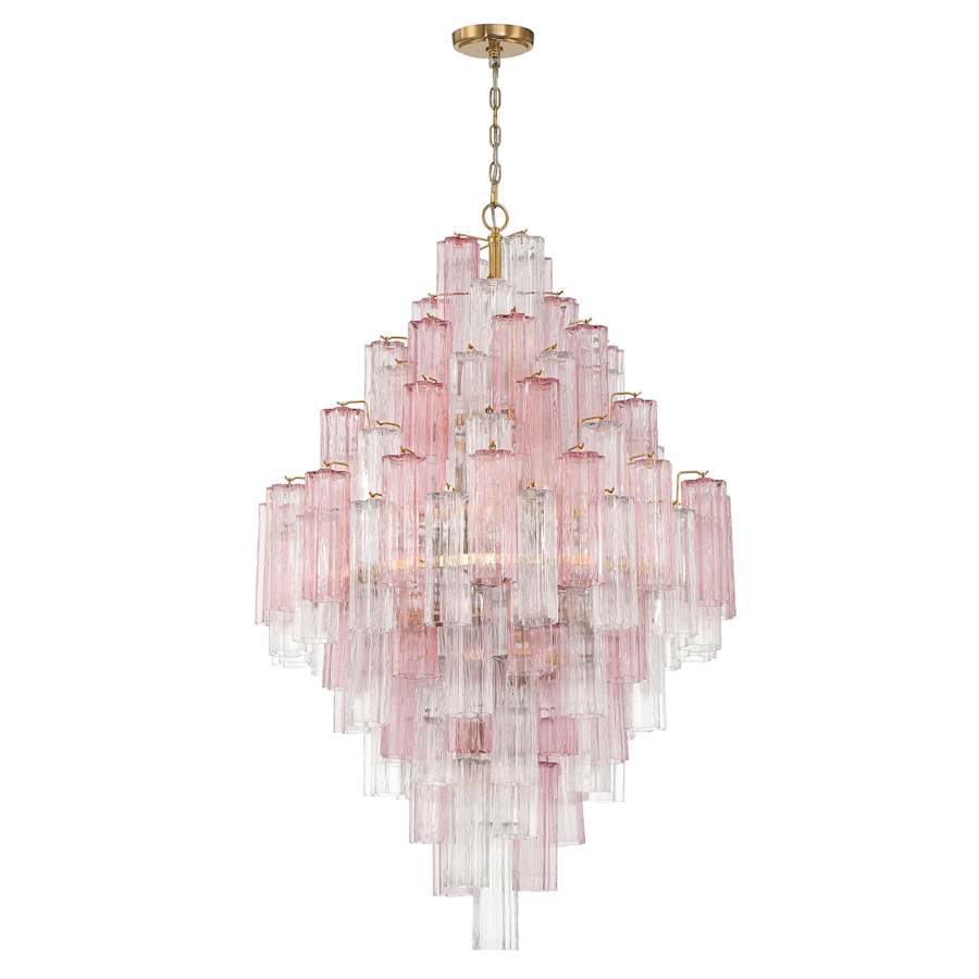 Crystorama Lighting Group Addis 20 Light 32" Wide Chandelier with Spring Tronchi Glass - Image 2