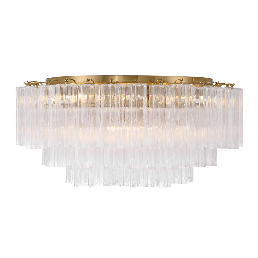 Crystorama Lighting Group Addis 16 Light 32" Wide Flush Mount Drum Ceiling Fixture with Clear Tronchi Glass Shade - Image 2