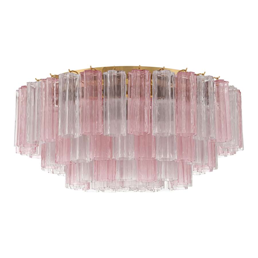 Crystorama Lighting Group Addis 16 Light 32" Wide Flush Mount Ceiling Fixture with Spring Tronchi Glass - Image 2