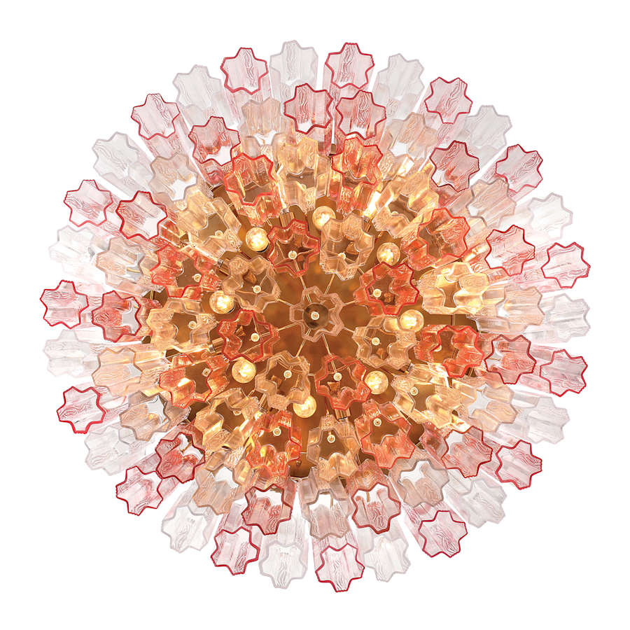 Crystorama Lighting Group Addis 16 Light 32" Wide Flush Mount Ceiling Fixture with Spring Tronchi Glass - Image 3