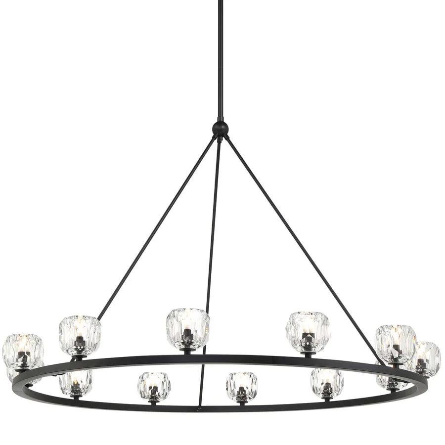 Crystorama Lighting Group Aragon 12 Light 48" Wide LED Crystal Ring Chandelier - Image 1