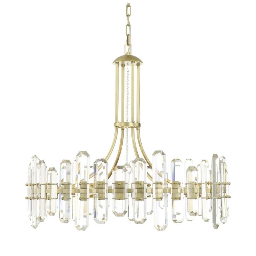 Crystorama Lighting Group Bolton 12 Light 31" Wide Crystal Drum Chandelier with Faceted Crystal Accents - Image 1