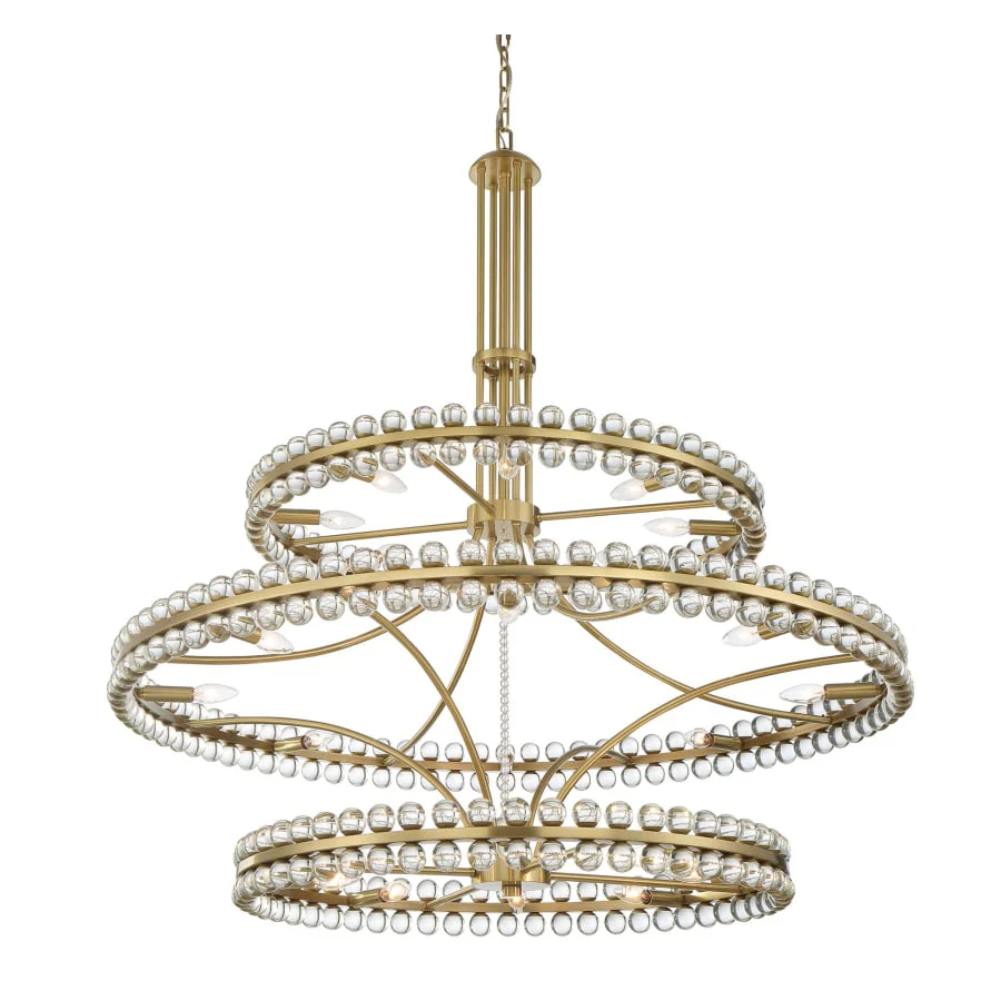 Crystorama Lighting Group Clover 24 Light 48" Wide Ring Chandelier with Glass Ball Accents - Image 1