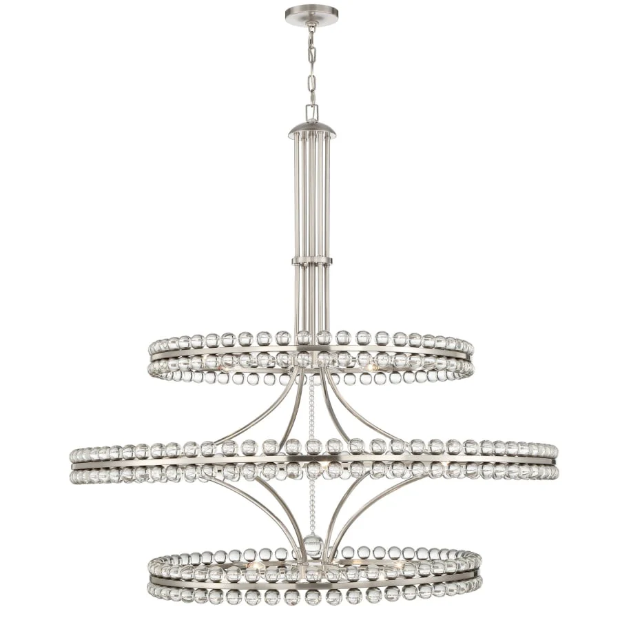 Crystorama Lighting Group Clover 24 Light 48" Wide Ring Chandelier with Glass Ball Accents - Image 3