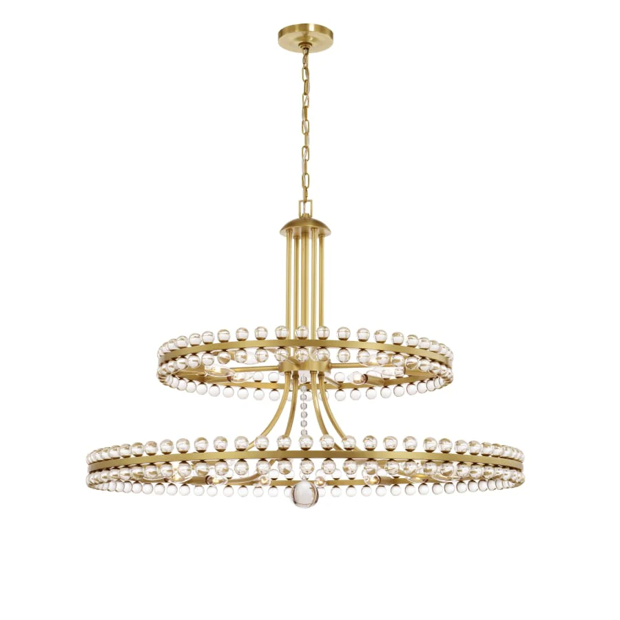 Crystorama Lighting Group Clover 24 Light 39" Wide Ring Chandelier with Glass Ball Accents - Image 1