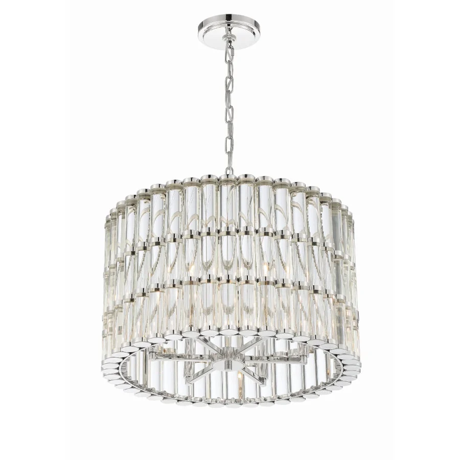 Crystorama Lighting Group Elliot 6 Light 23" Wide Drum Chandelier with Clear Glass Shade - Image 3