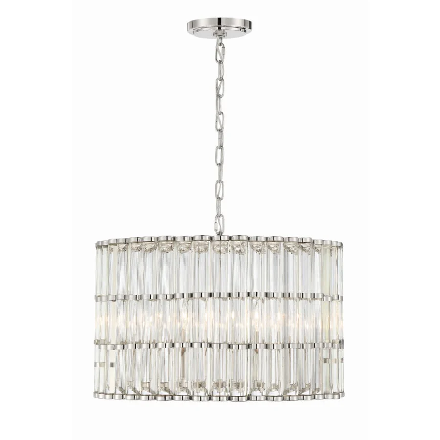 Crystorama Lighting Group Elliot 6 Light 23" Wide Drum Chandelier with Clear Glass Shade - Image 2