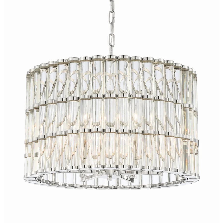 Crystorama Lighting Group Elliot 6 Light 23" Wide Drum Chandelier with Clear Glass Shade - Image 1