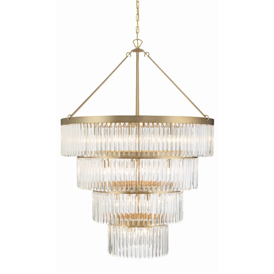 Crystorama Lighting Group Emory 22 Light 40" Wide Crystal Waterfall Chandelier - Image 1
