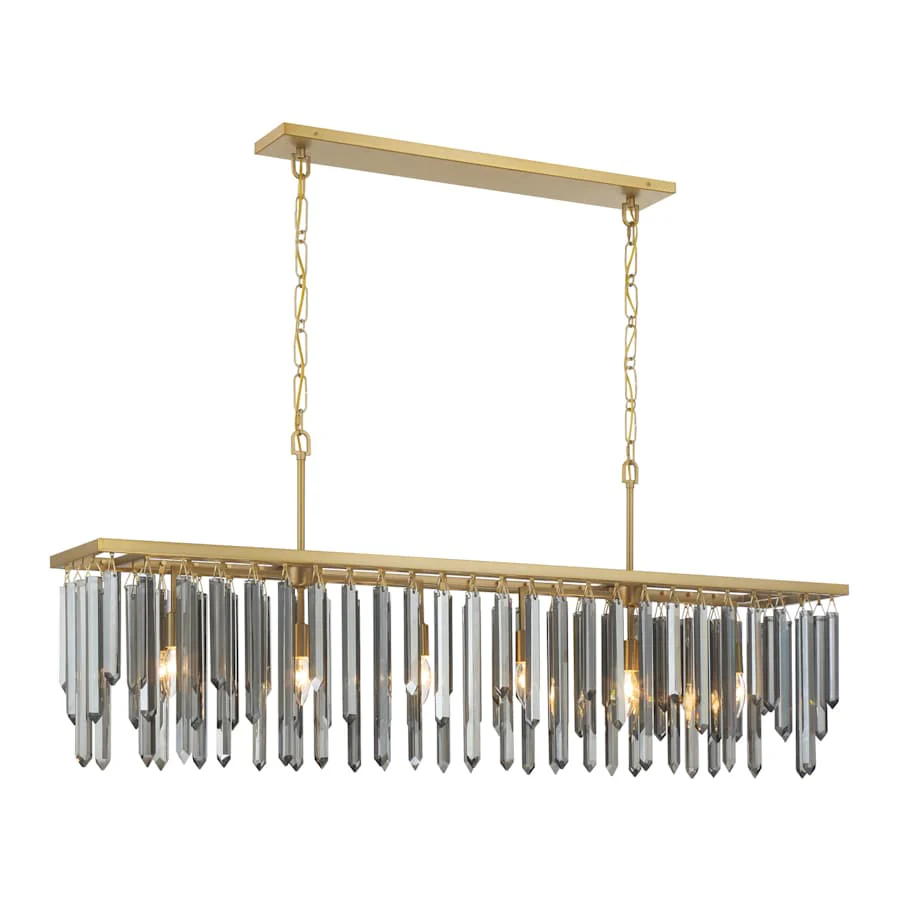 Crystorama Lighting Group Gemma 6 Light 52" Wide Linear Chandelier - Image 1