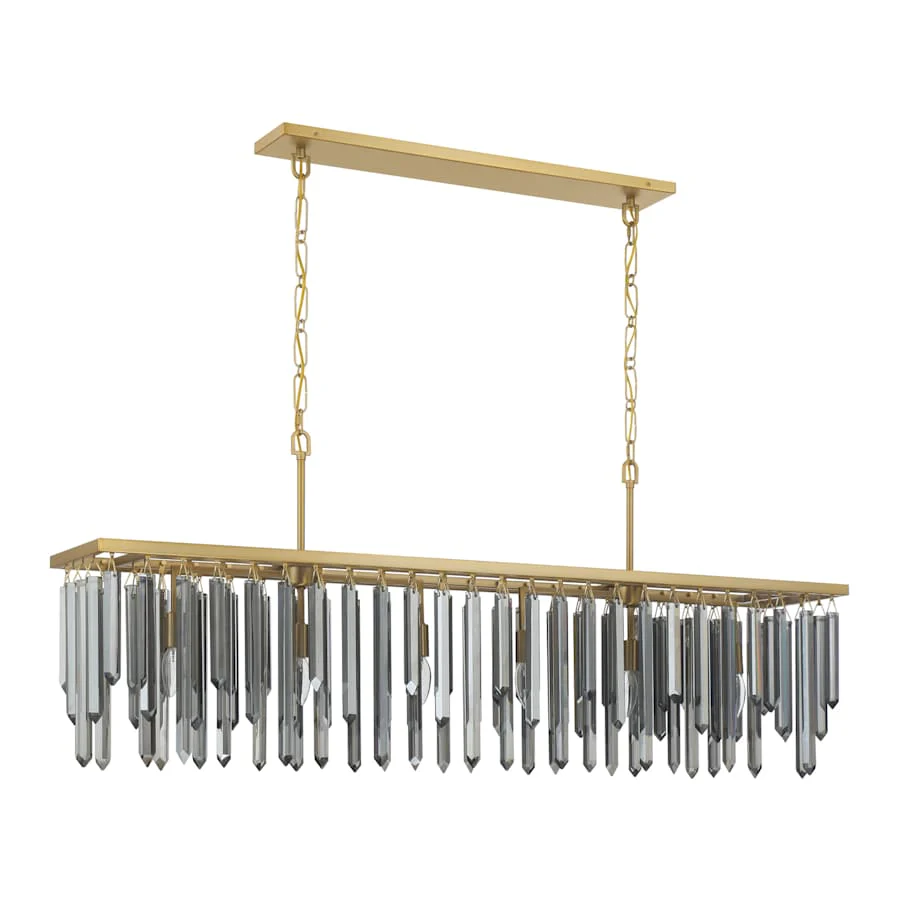 Crystorama Lighting Group Gemma 6 Light 52" Wide Linear Chandelier - Image 2