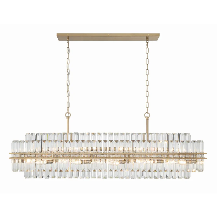 Crystorama Lighting Group Hayes 16 Light 50" Wide Crystal Linear Chandelier - Image 2