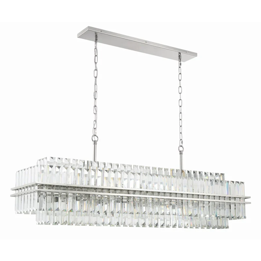 Crystorama Lighting Group Hayes 16 Light 50" Wide Crystal Linear Chandelier - Image 1