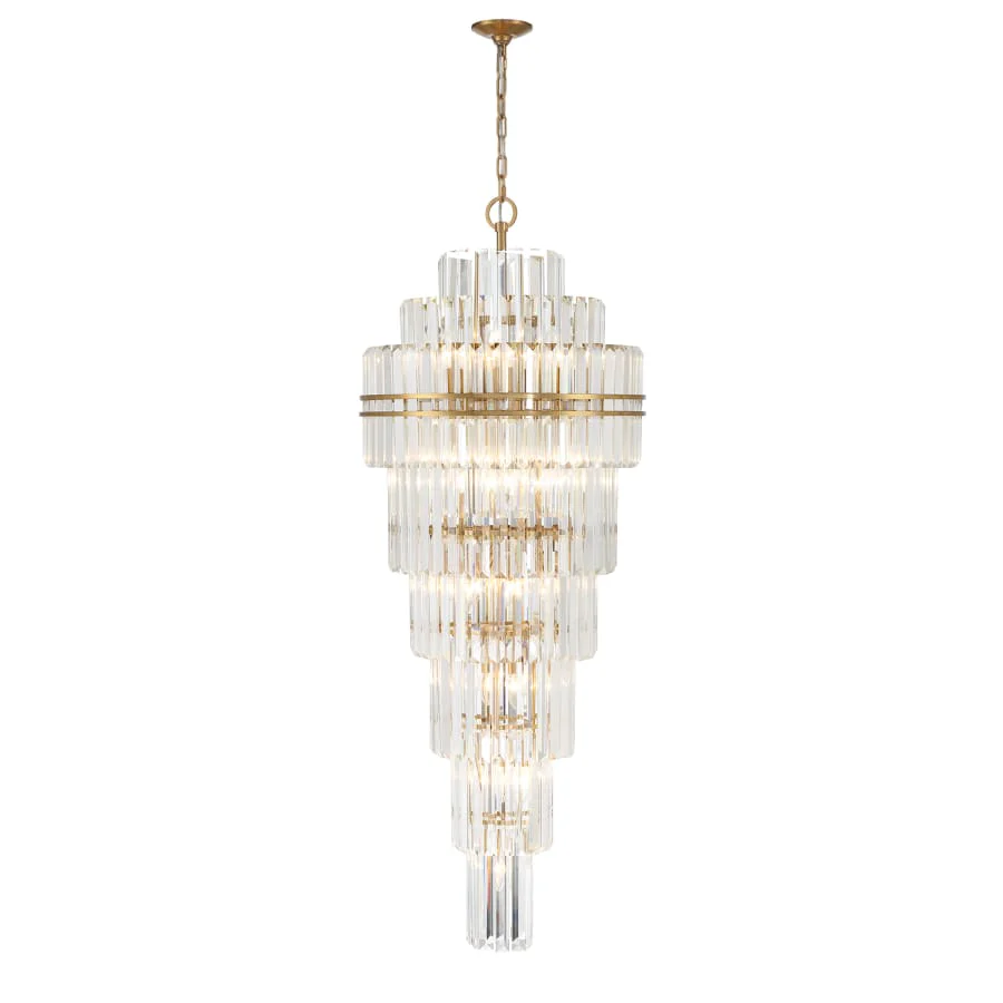 Crystorama Lighting Group Hayes 31 Light 24" Wide Crystal Waterfall Chandelier - Image 3