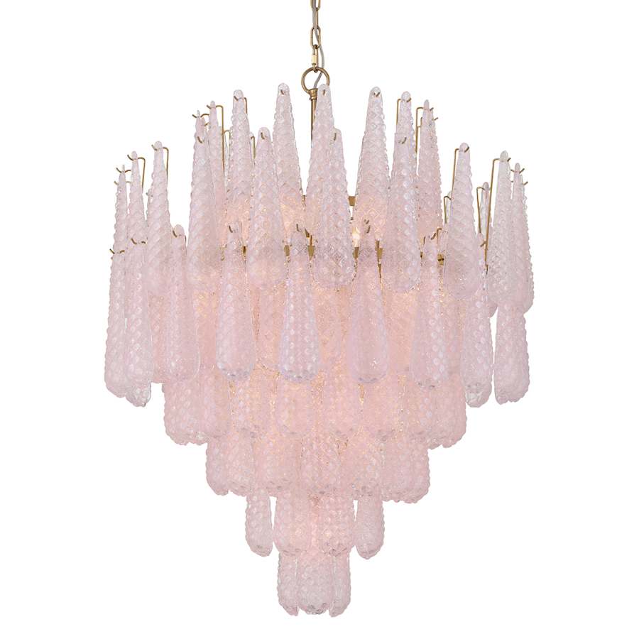 Crystorama Lighting Group Ollie 21 Light 33" Wide Waterfall Chandelier with Textured Sand Glass Shade - Image 1