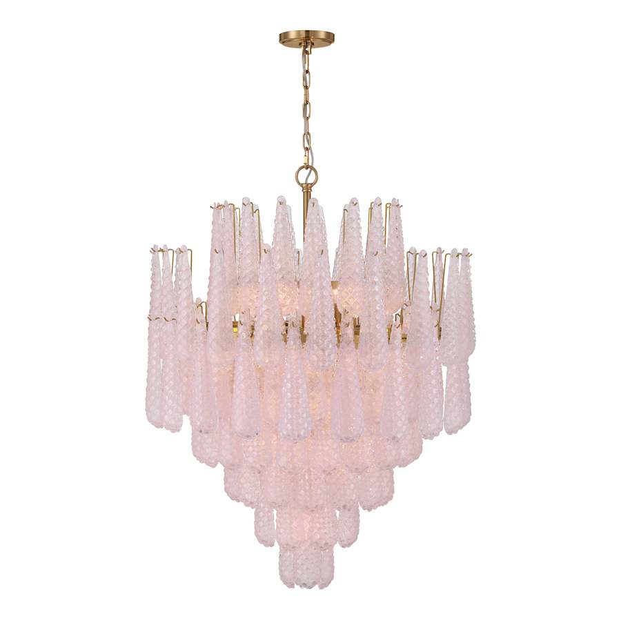 Crystorama Lighting Group Ollie 21 Light 33" Wide Waterfall Chandelier with Textured Sand Glass Shade - Image 2