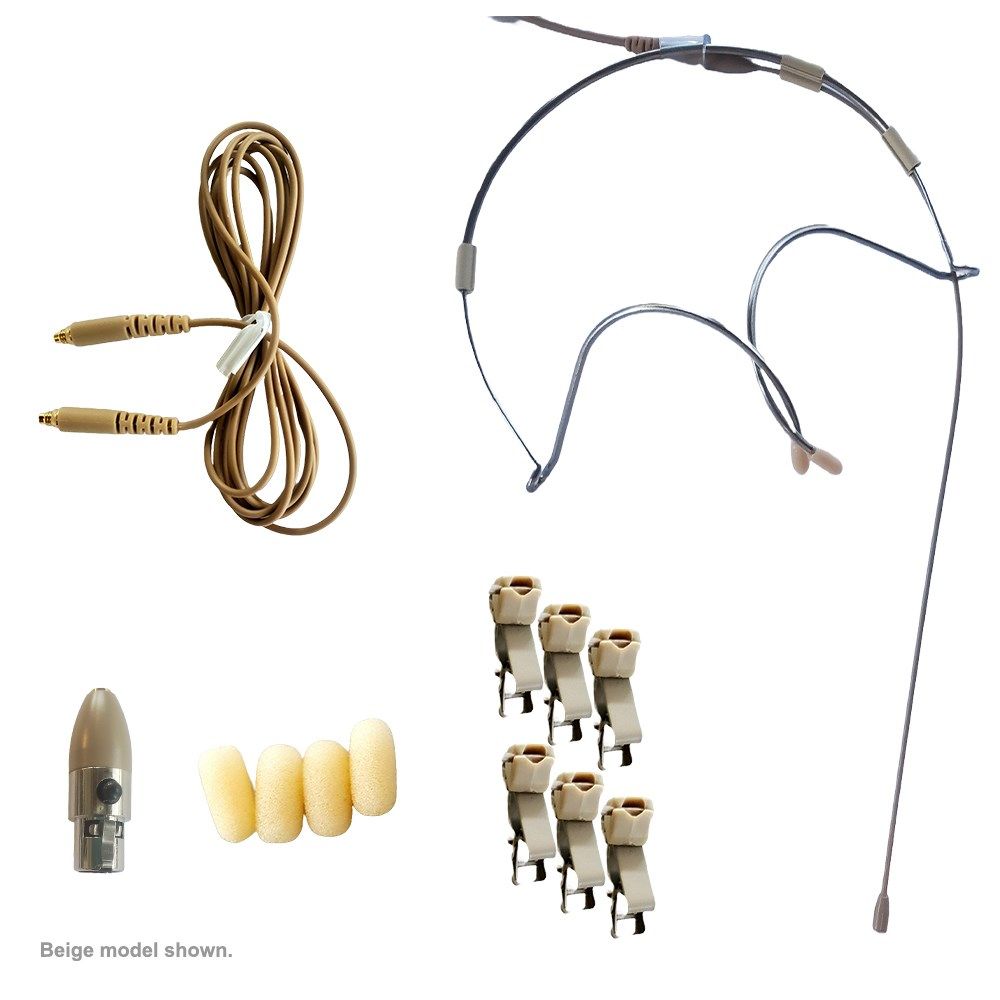 JAG IMX6A 3mm Headset Mic Kit (Shure TA4F) (Small Headband) (Black) - Image 1