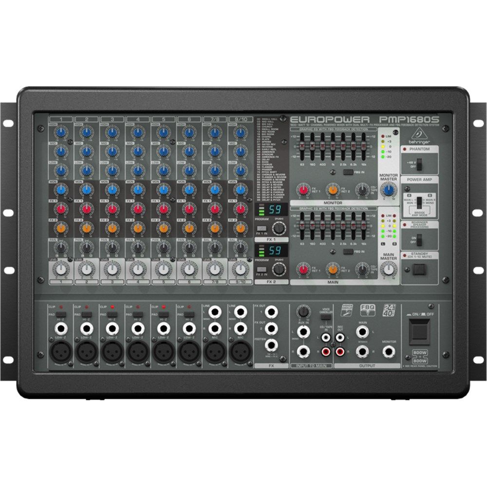 Behringer Europower PMP1680S 1600W Powered Mixer w/ FX - Image 1