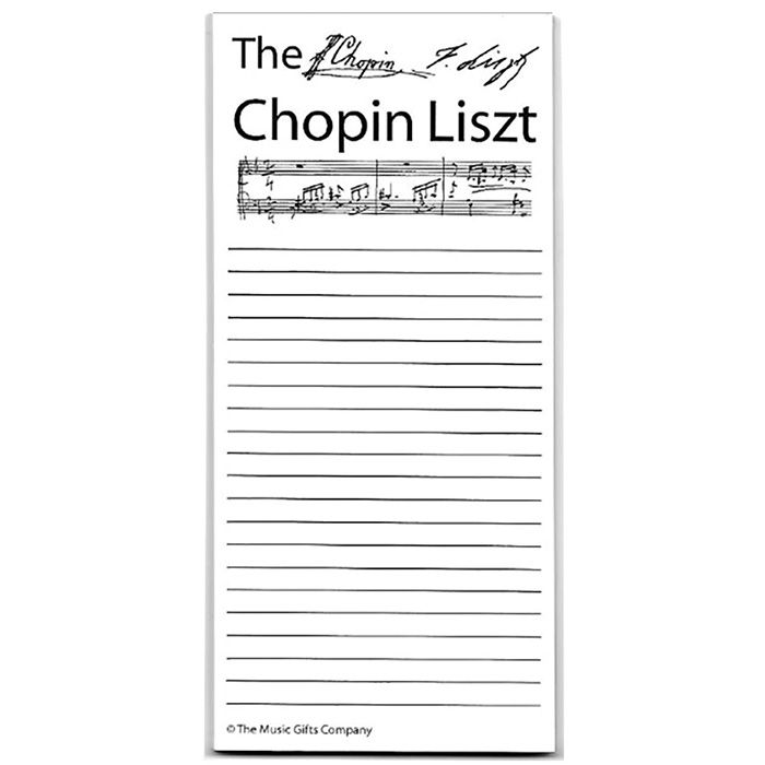 Music Gifts Note Pad (Chopin Liszt) - Image 1