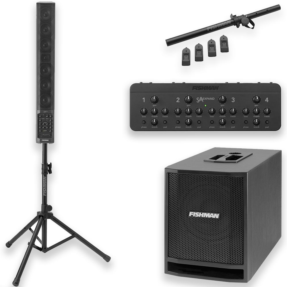 Fishman SA Performance Audio System Combo+ Pack w/ SA330x, SA Expand, SA Sub & Stand Kit - Image 1