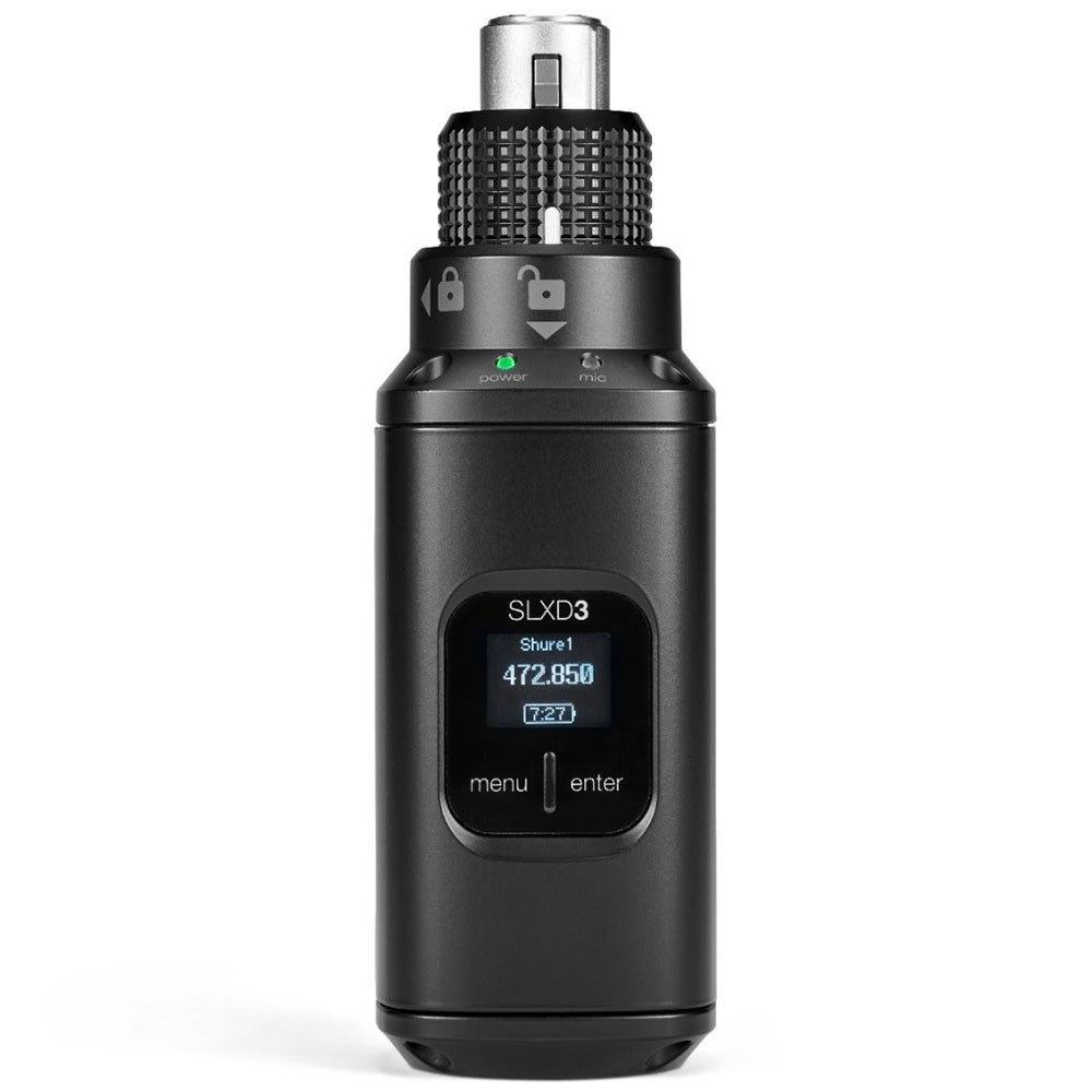 Shure SLXD3 Plug-On Digital Wireless Transmitter w/ XLR Connector H57 Band - Image 1