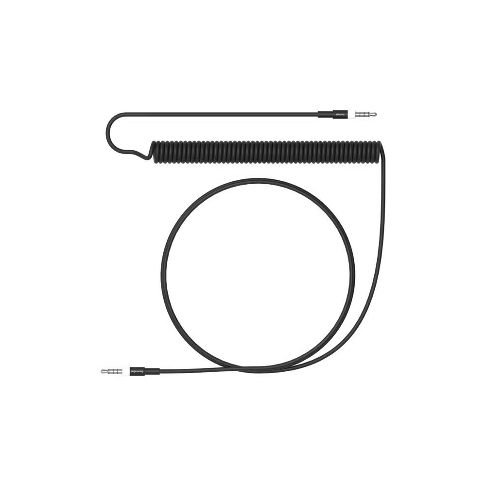 Teenage Engineering 4-Pole Curly Audio Cable (Black) - Image 1