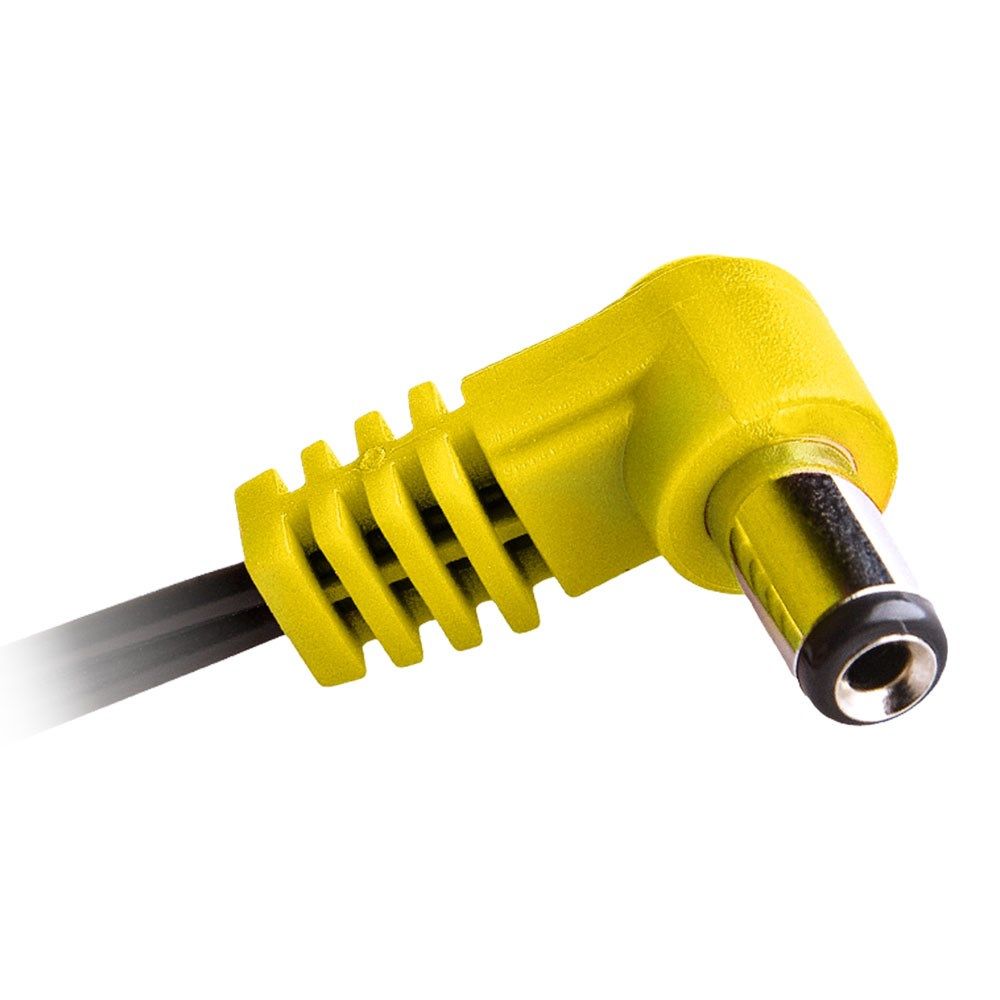 Cioks Type 3 Flex Cable w/ 5.5/2.5mm Centre Negative Angled DC plug - 50cm (Yellow) - Image 1