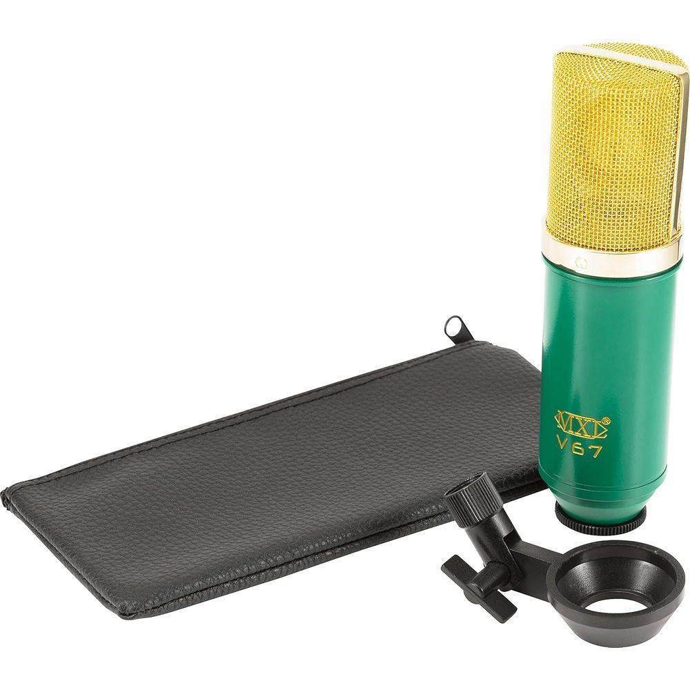 MXL V67G Large Capsule Condenser Microphone (Green/Gold) - Image 1