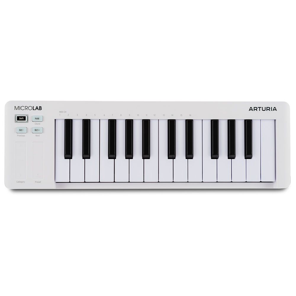 Arturia Microlab 3 25-Key MIDI Controller (White) - Image 1