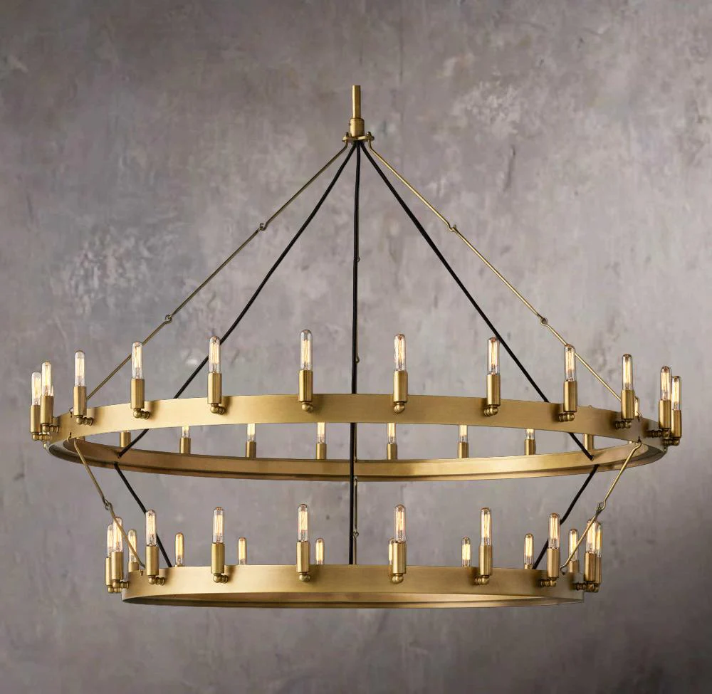 Camino Retro Filament Double-Layer Chandelier 50" - Image 1